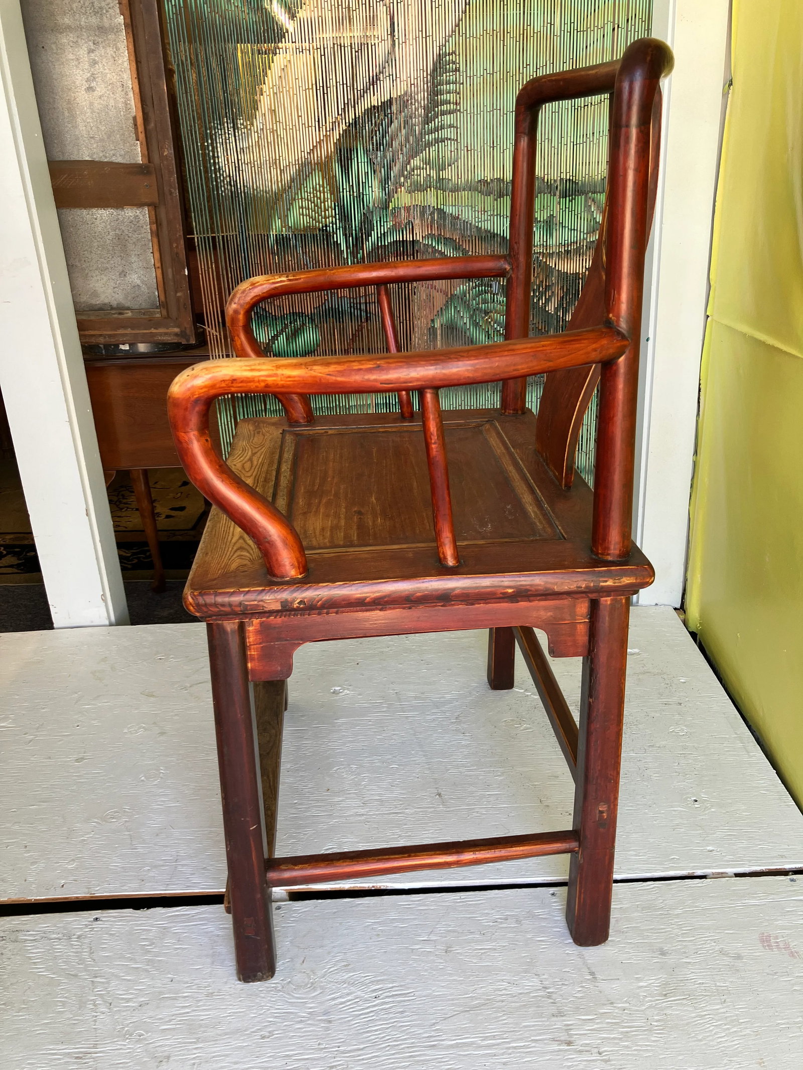 19th Century Ming Style Oxblood Finish Pair of Double Longevity Chairs - 6