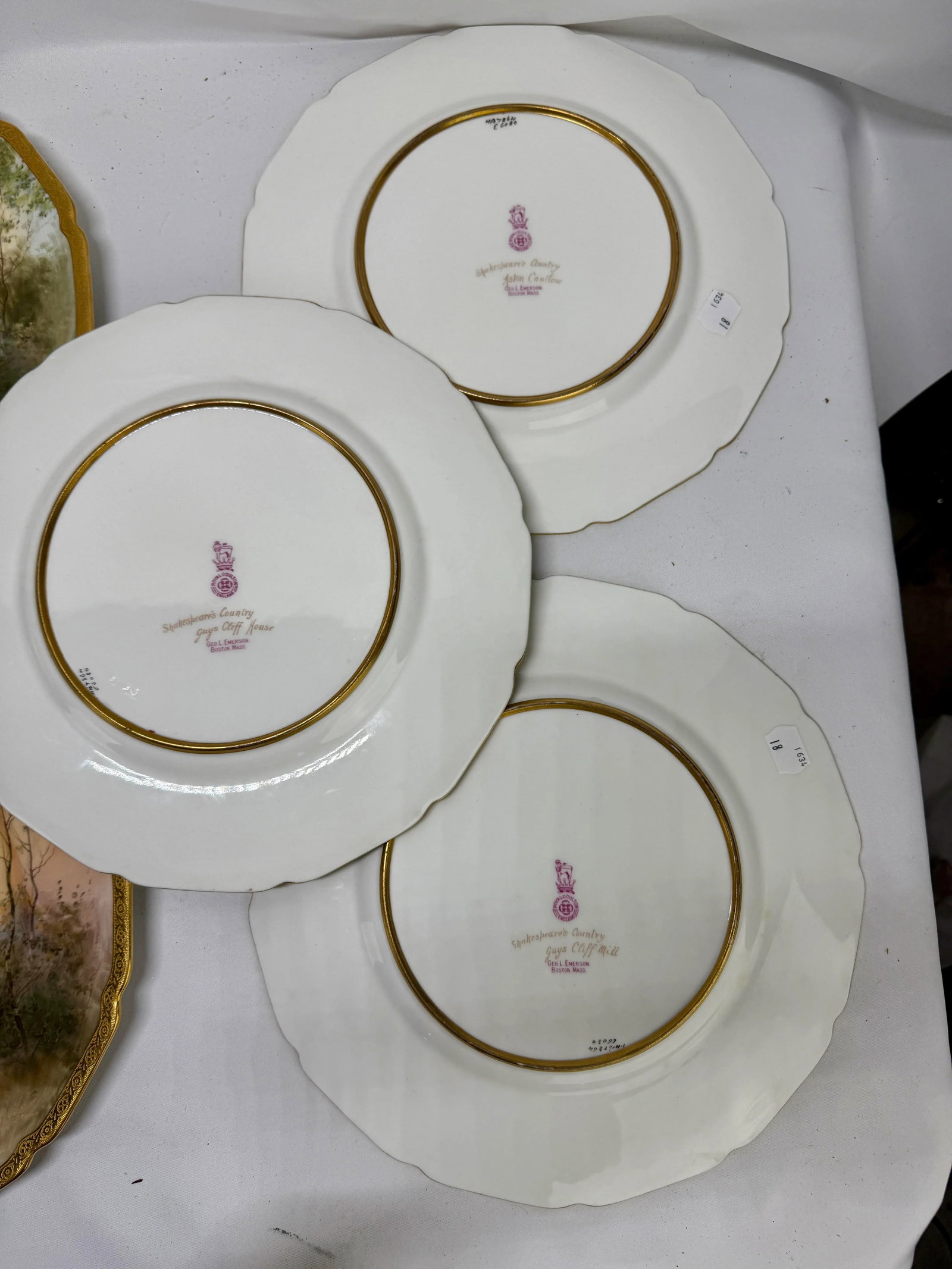 12 Royal Doulton "Shakespeare's Country" Cabinet Plates by J. Hughs C. 1902-22 - 10