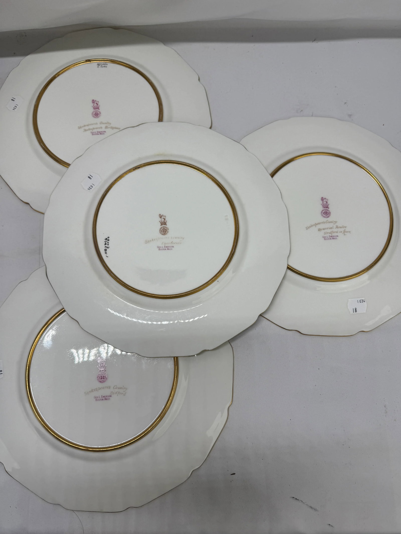 12 Royal Doulton "Shakespeare's Country" Cabinet Plates by J. Hughs C. 1902-22 - 14