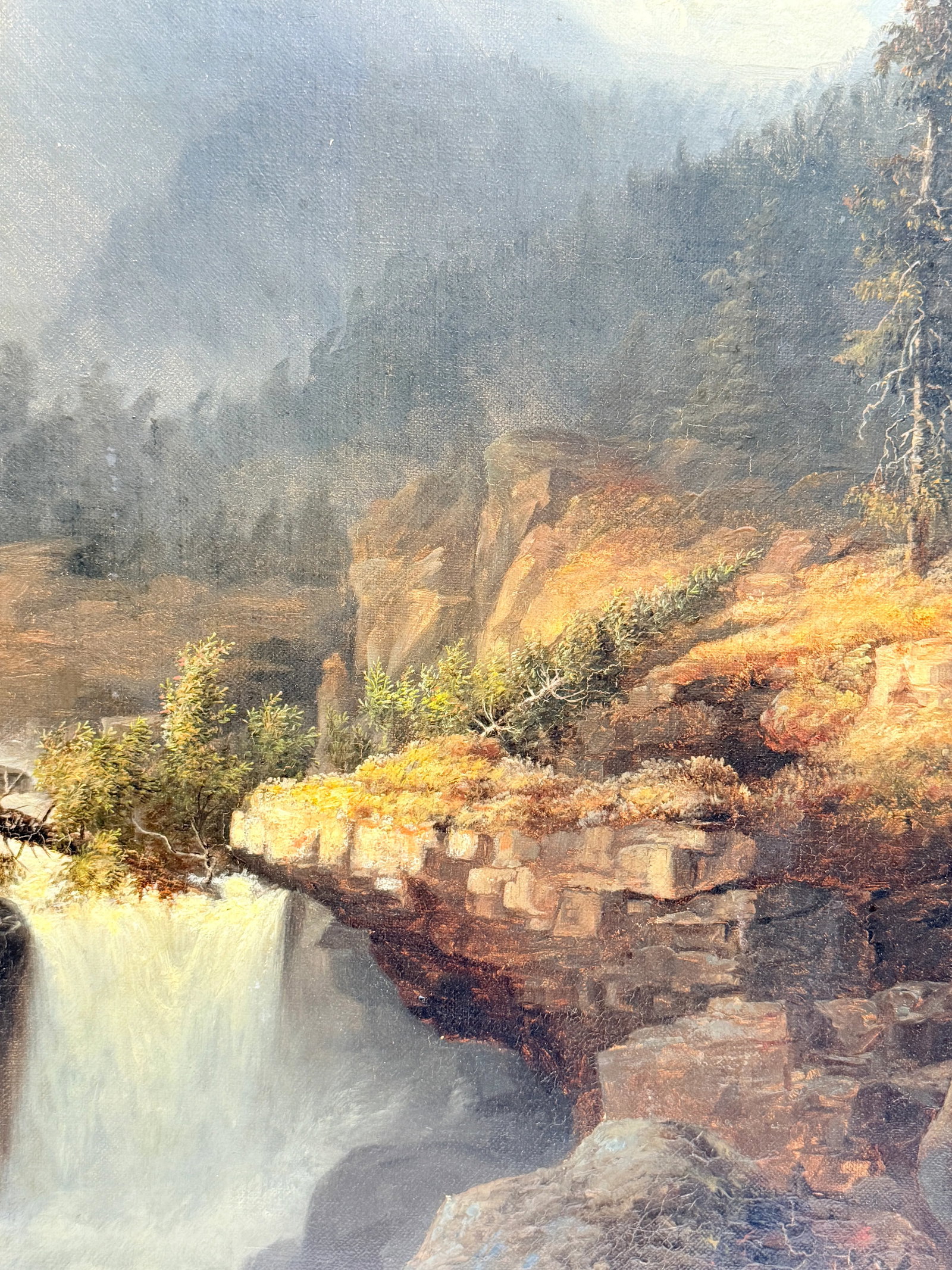 James Hope (American, 1818–1892) "Castleton Falls, Castleton, Vermont," 1856 O/C - 13