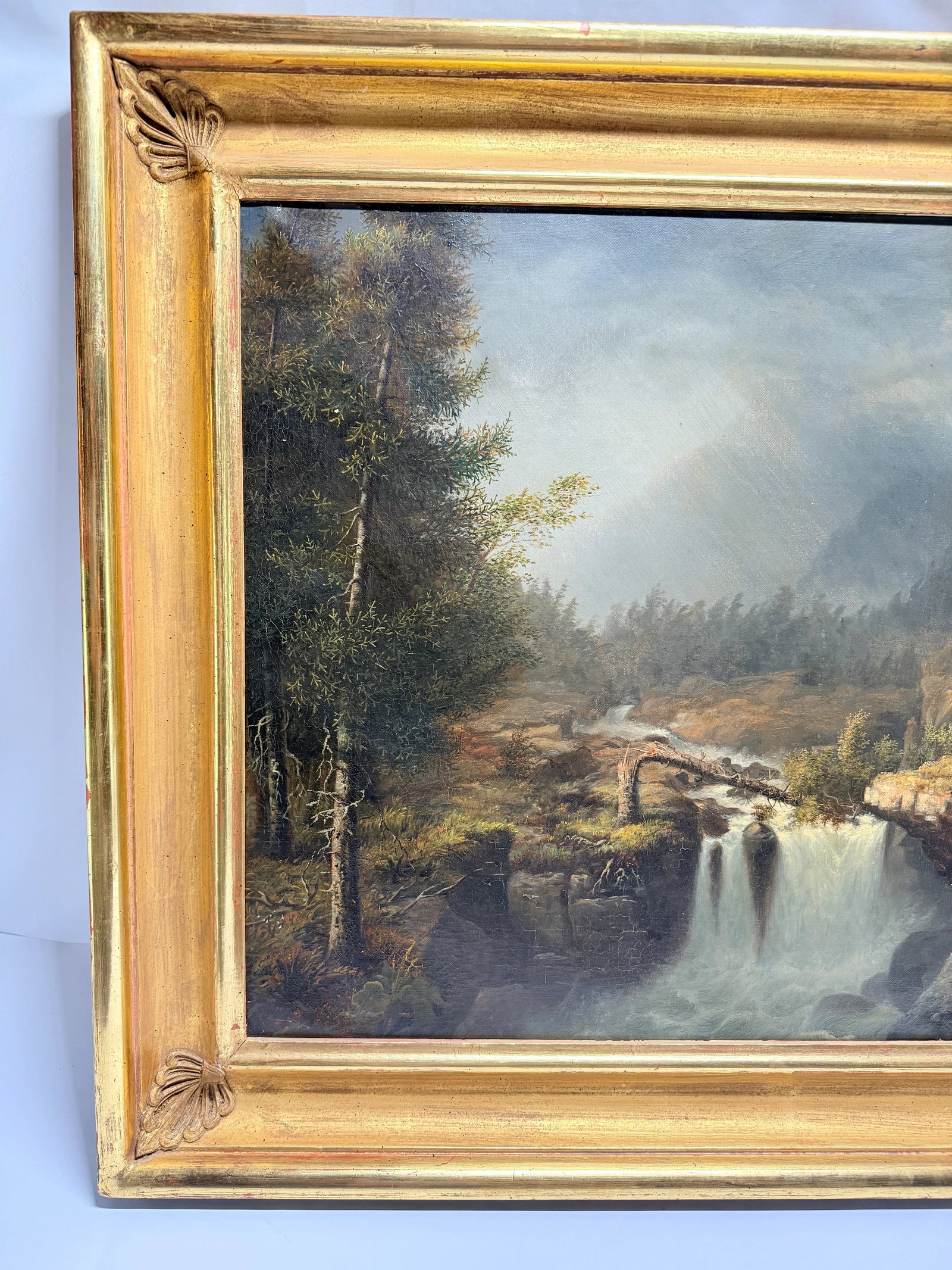 James Hope (American, 1818–1892) "Castleton Falls, Castleton, Vermont," 1856 O/C - 5