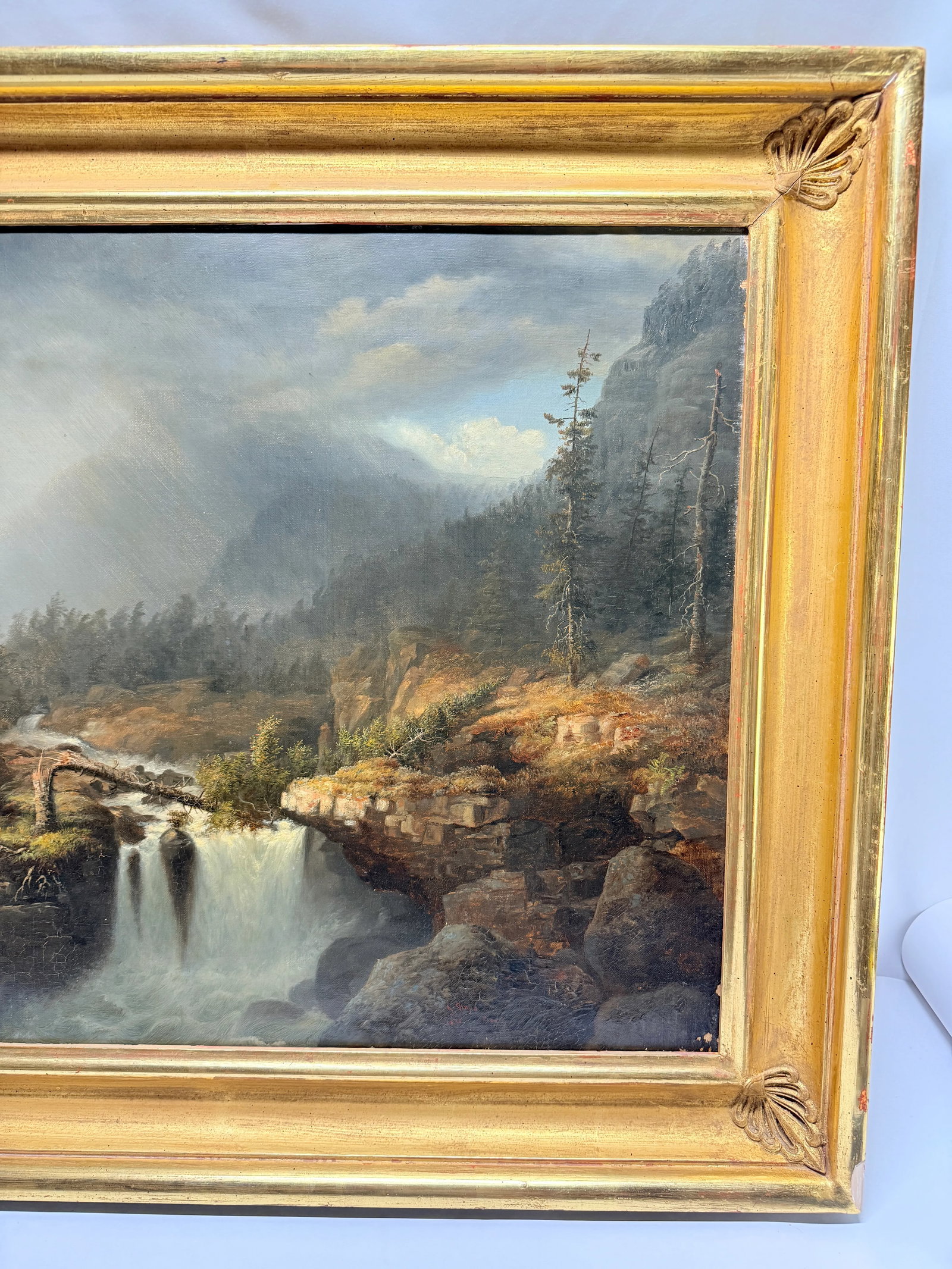James Hope (American, 1818–1892) "Castleton Falls, Castleton, Vermont," 1856 O/C - 6