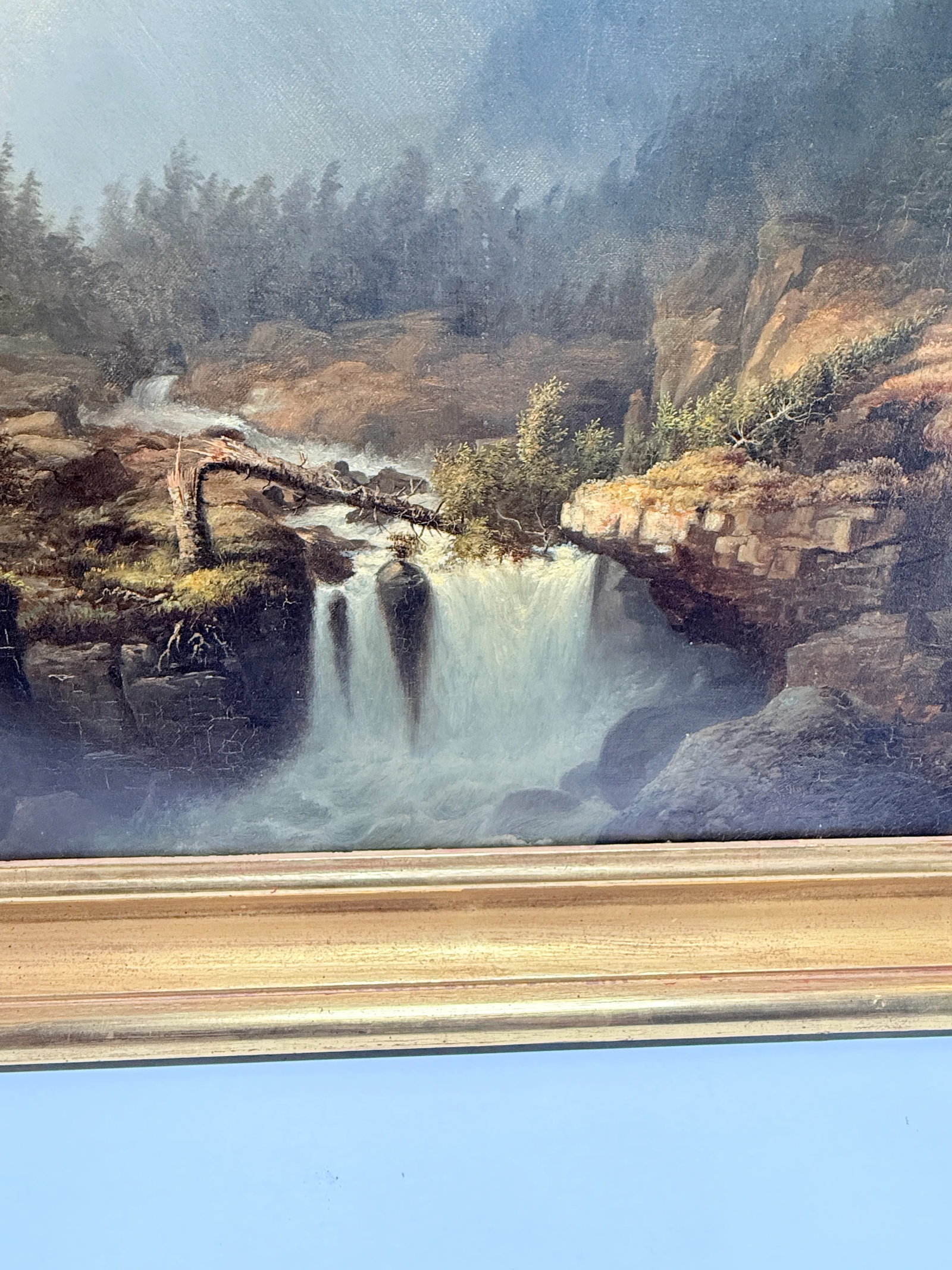 James Hope (American, 1818–1892) "Castleton Falls, Castleton, Vermont," 1856 O/C - 9