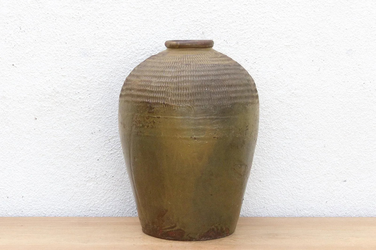 Tall Antique Provincial Stoneware Pot - 3