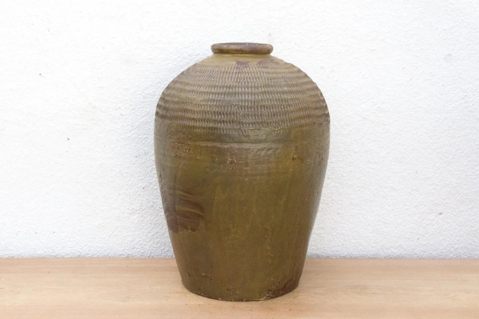 Tall Antique Provincial Stoneware Pot - 4