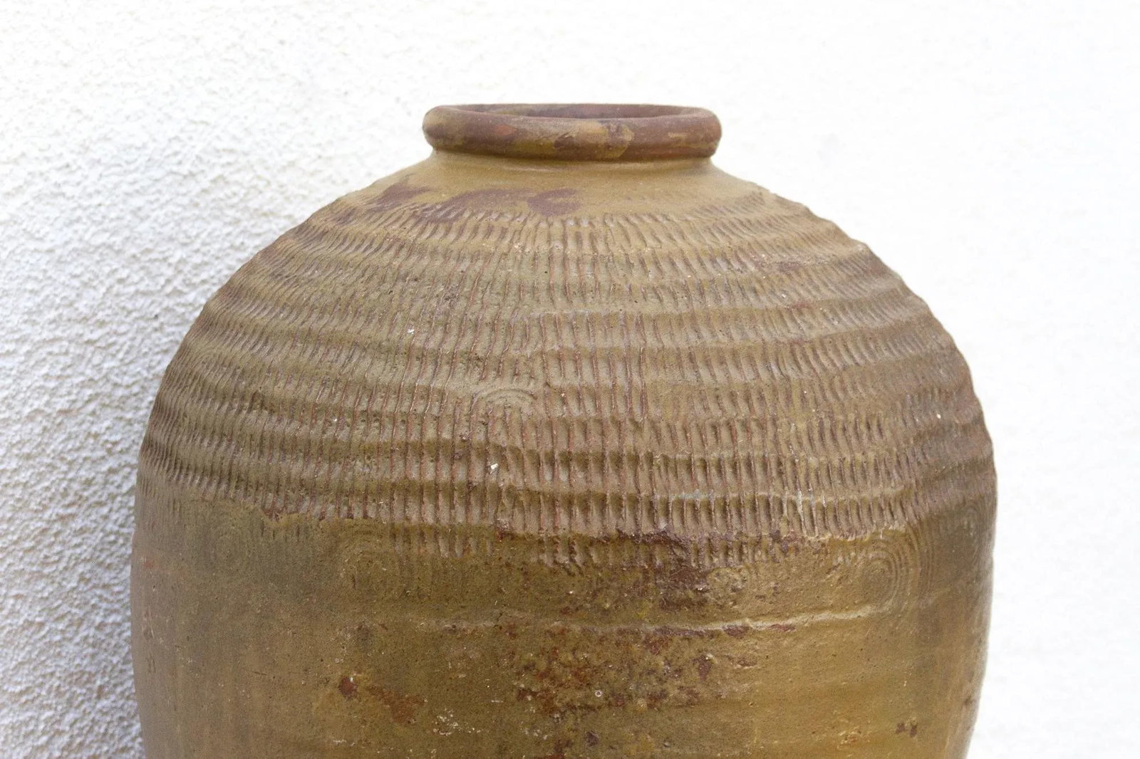 Tall Antique Provincial Stoneware Pot - 5
