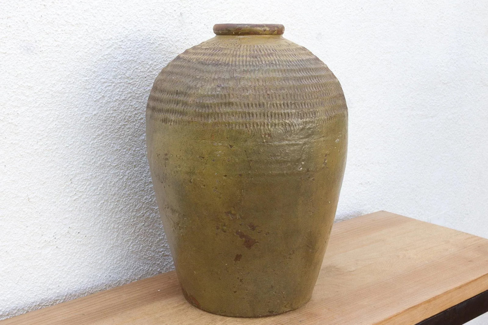 Tall Antique Provincial Stoneware Pot - 9
