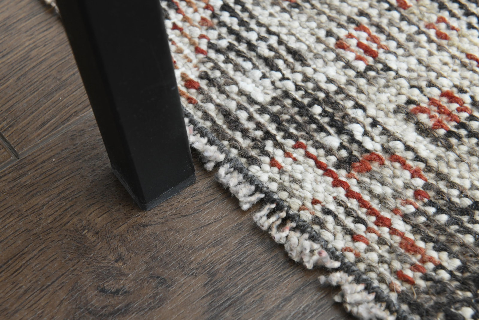1970s Turkish Oushak Handmade Wool Cotton Red Runner Rug - 3