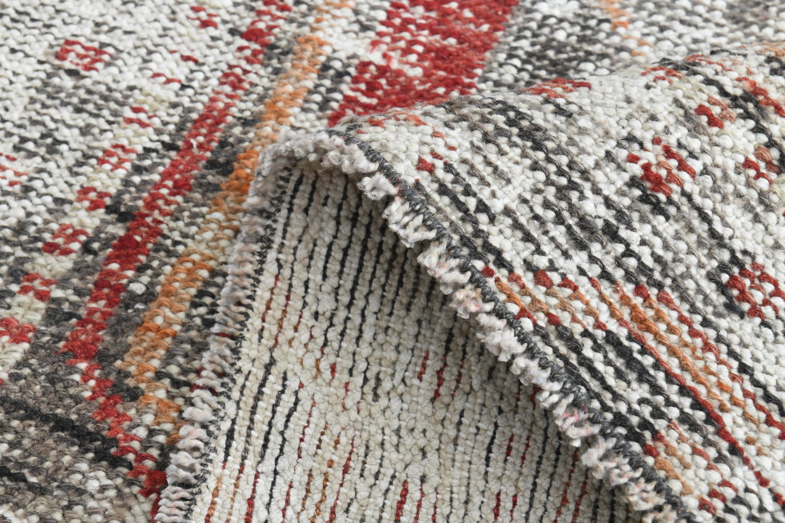 1970s Turkish Oushak Handmade Wool Cotton Red Runner Rug - 7