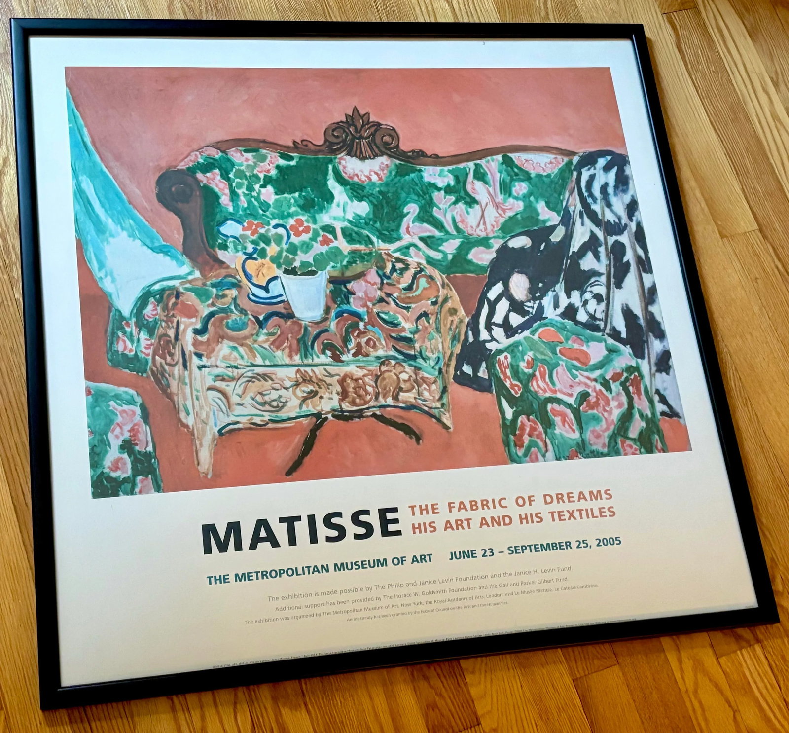 Henri Matisse 2005 Lithograph Print Framed Original Museum Exhibition Poster "Seville Still Life" 19 - 2