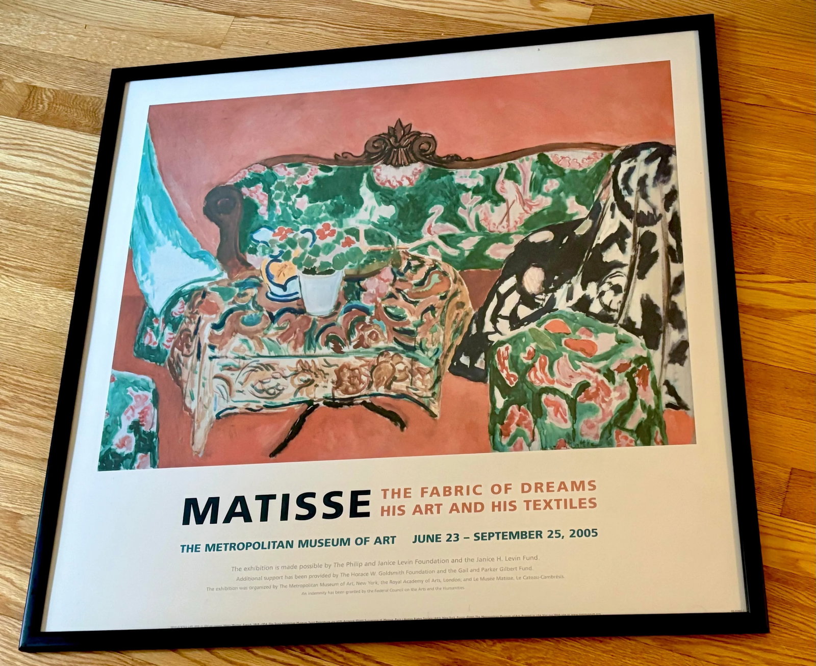 Henri Matisse 2005 Lithograph Print Framed Original Museum Exhibition Poster "Seville Still Life" 19 - 3