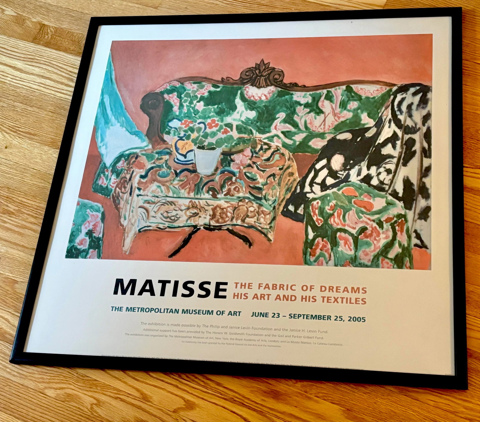 Henri Matisse 2005 Lithograph Print Framed Original Museum Exhibition Poster "Seville Still Life" 19 - 7