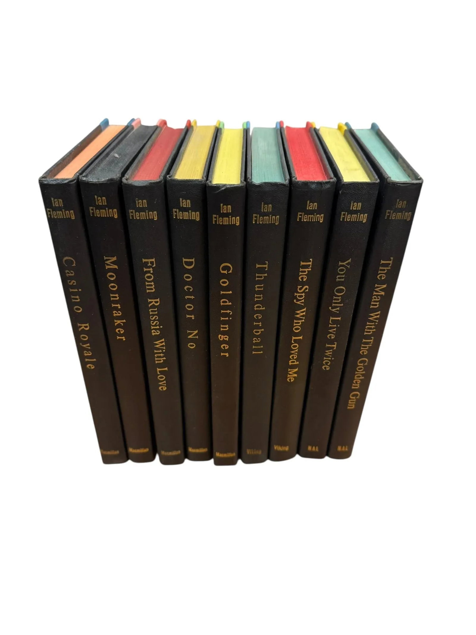 1950s Complete Set of 9 James Bond Hardcover Books by Ian Fleming - 9
