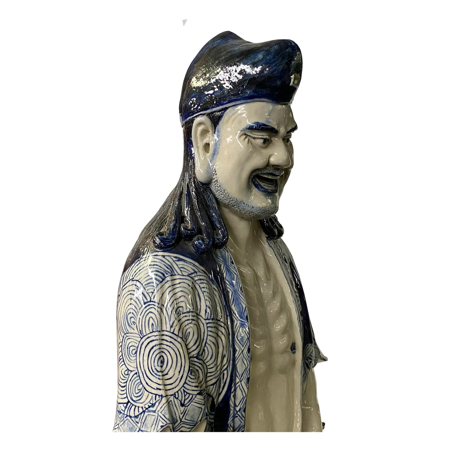 Chinese Porcelain Ji Gong /Chan Master Daoji / Beggar Buddha Figure Statue - 12