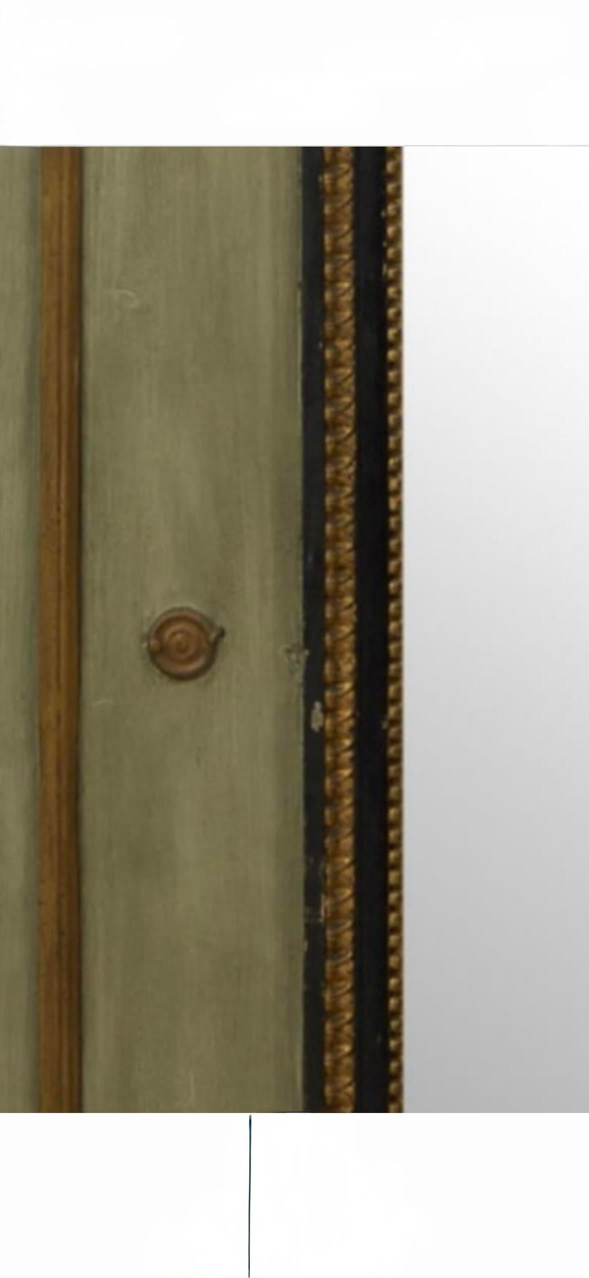 Antique French Verte Peinte Trumeau Mirror, 19th Century - 3