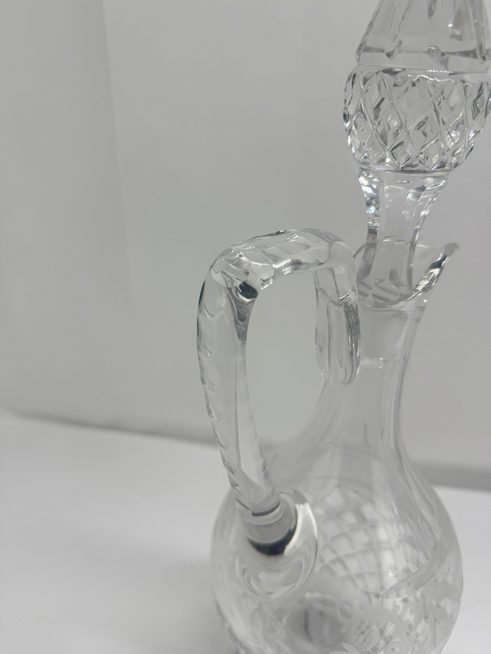 Early 20th Century Crystal Claret Ewer, Wheel-Engraved Game Frieze, Possibly Val Saint-Lambert - 10