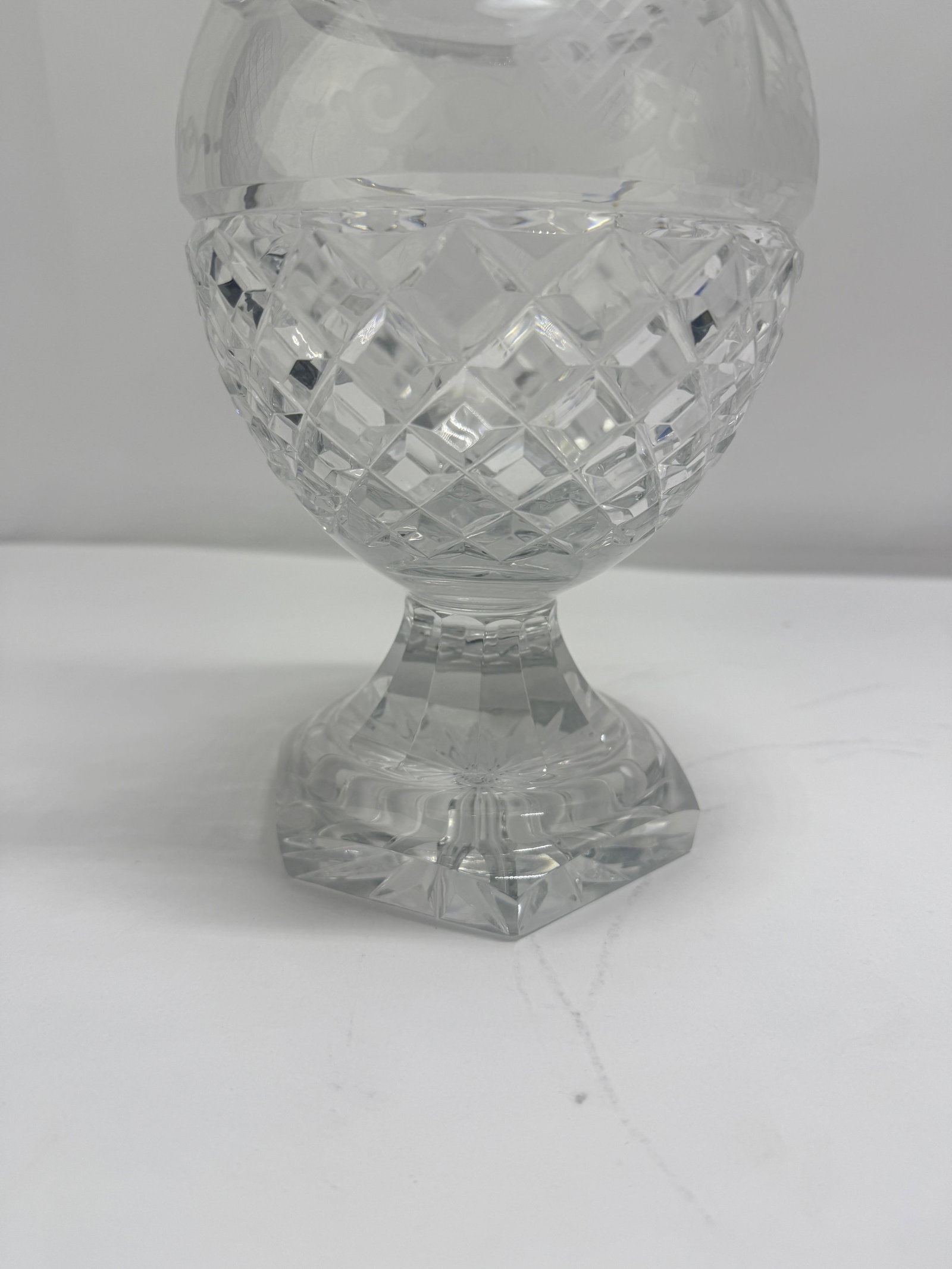 Early 20th Century Crystal Claret Ewer, Wheel-Engraved Game Frieze, Possibly Val Saint-Lambert - 8