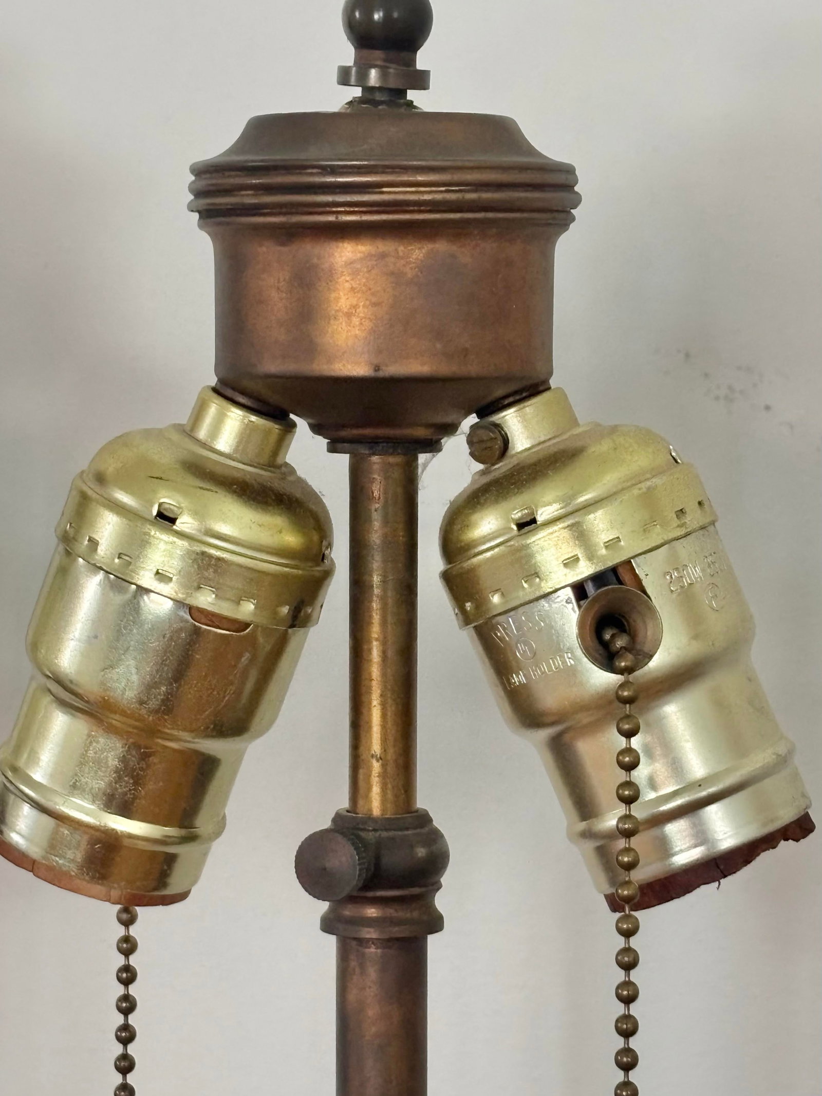 Antique Hand Painted Floral Motif Lamps - A Pair - 6