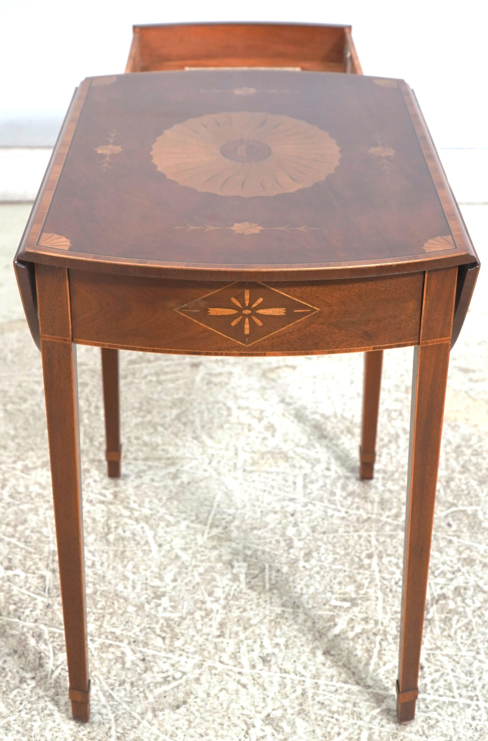 Pair of Baker George III Mahogany Pembroke Drop Side Tables - 4