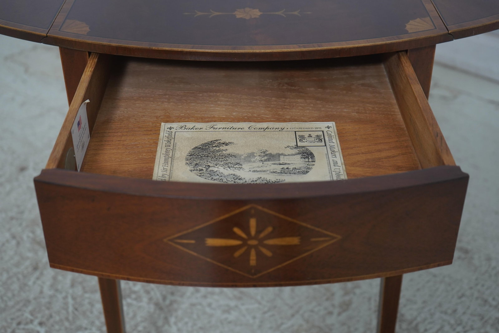 Pair of Baker George III Mahogany Pembroke Drop Side Tables - 5