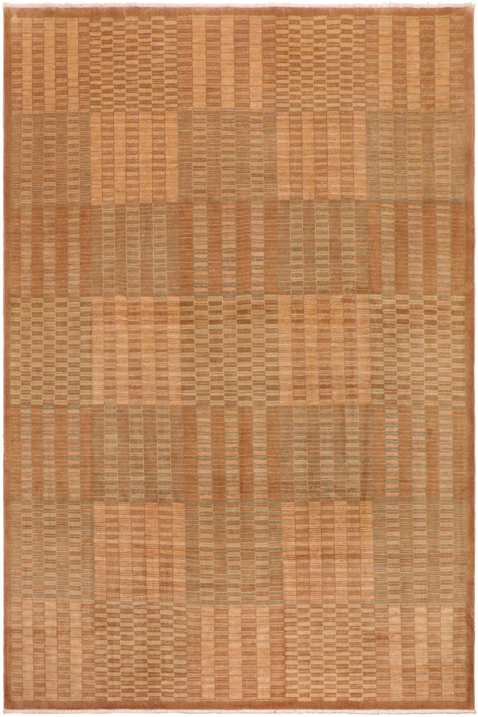 1980s 1980s Boho Chic Gabbeh Brown/Beige Wool Rug - 10'0" X 13'4" - 9