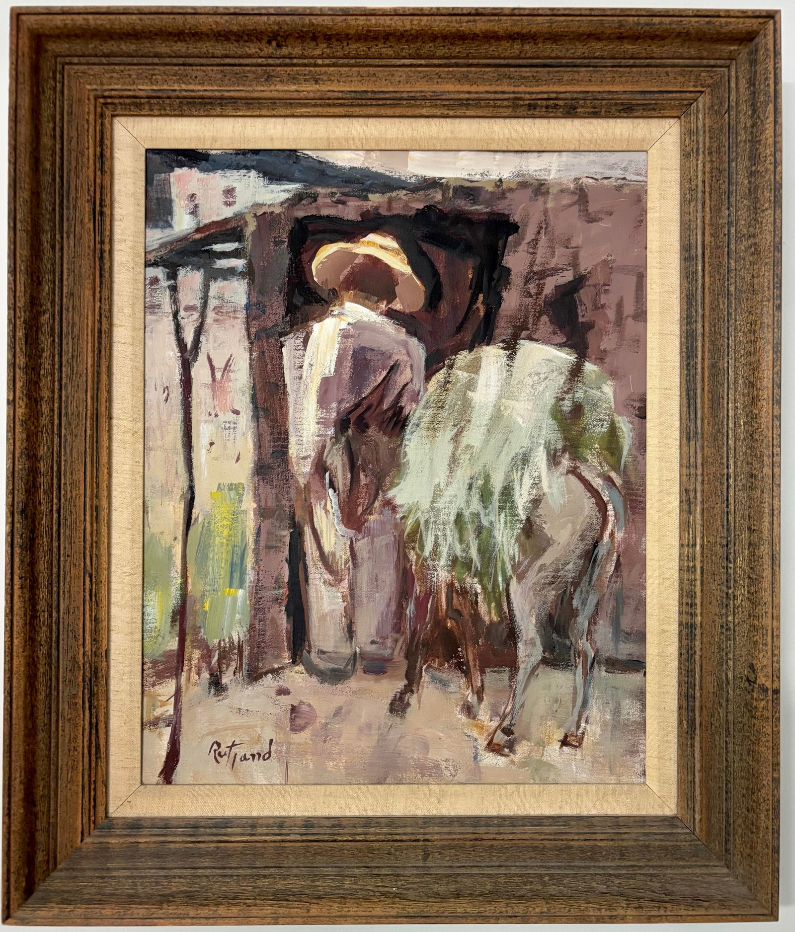 Early 20th Century "Little Donkey" Oil Painting by Renowned Texas Artist, Emily Rutland (1890-1983) - 11