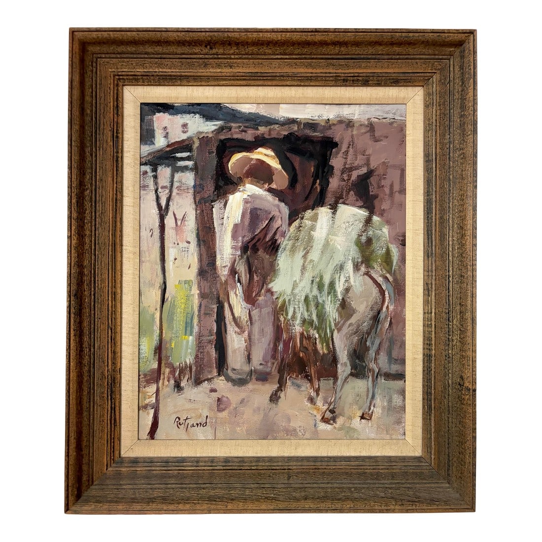 Early 20th Century "Little Donkey" Oil Painting by Renowned Texas Artist, Emily Rutland (1890-1983) (1 of 11)