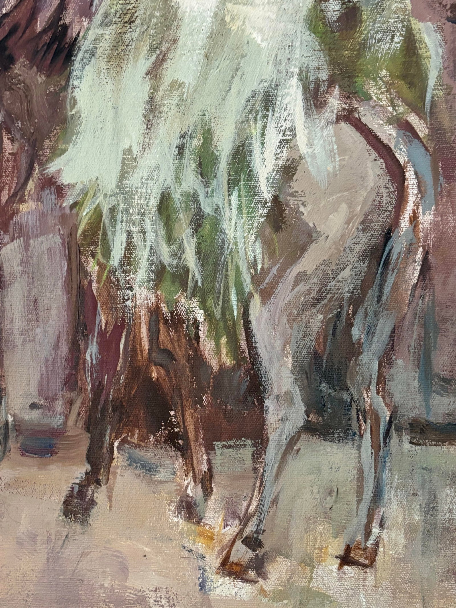 Early 20th Century "Little Donkey" Oil Painting by Renowned Texas Artist, Emily Rutland (1890-1983) - 5
