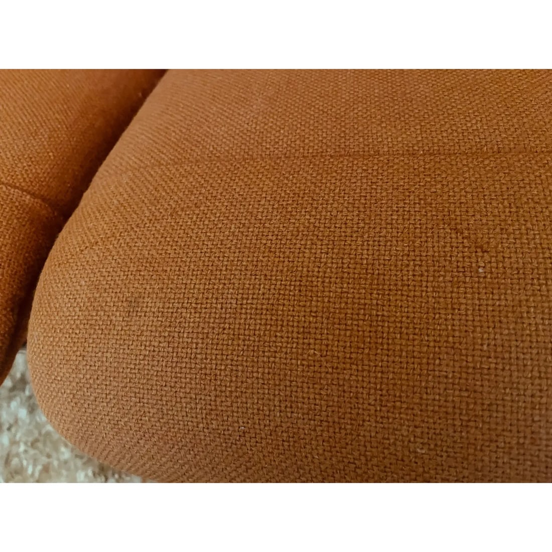 1970s, Mid-Century Modern Tubular Chrome Sofa by Allsteel in Orange - 10