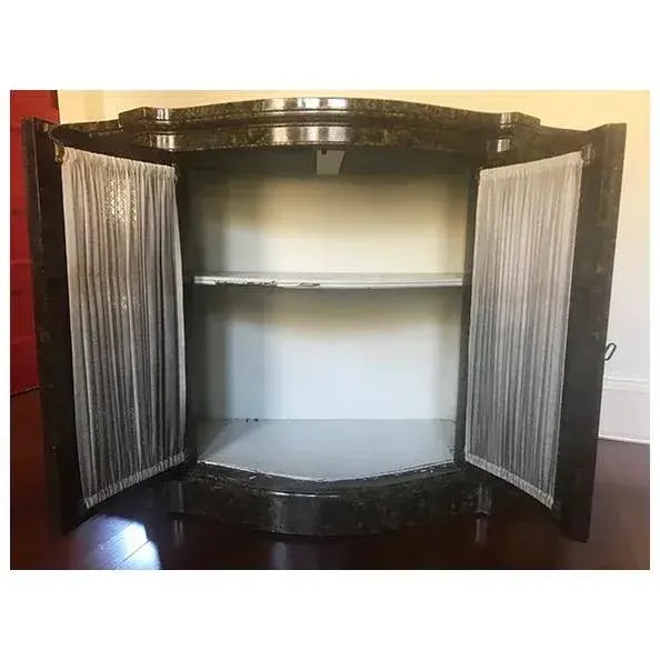 1970s Mastercraft Demilune Faux Tortoise Cabinet Attributed to Henredon - 6