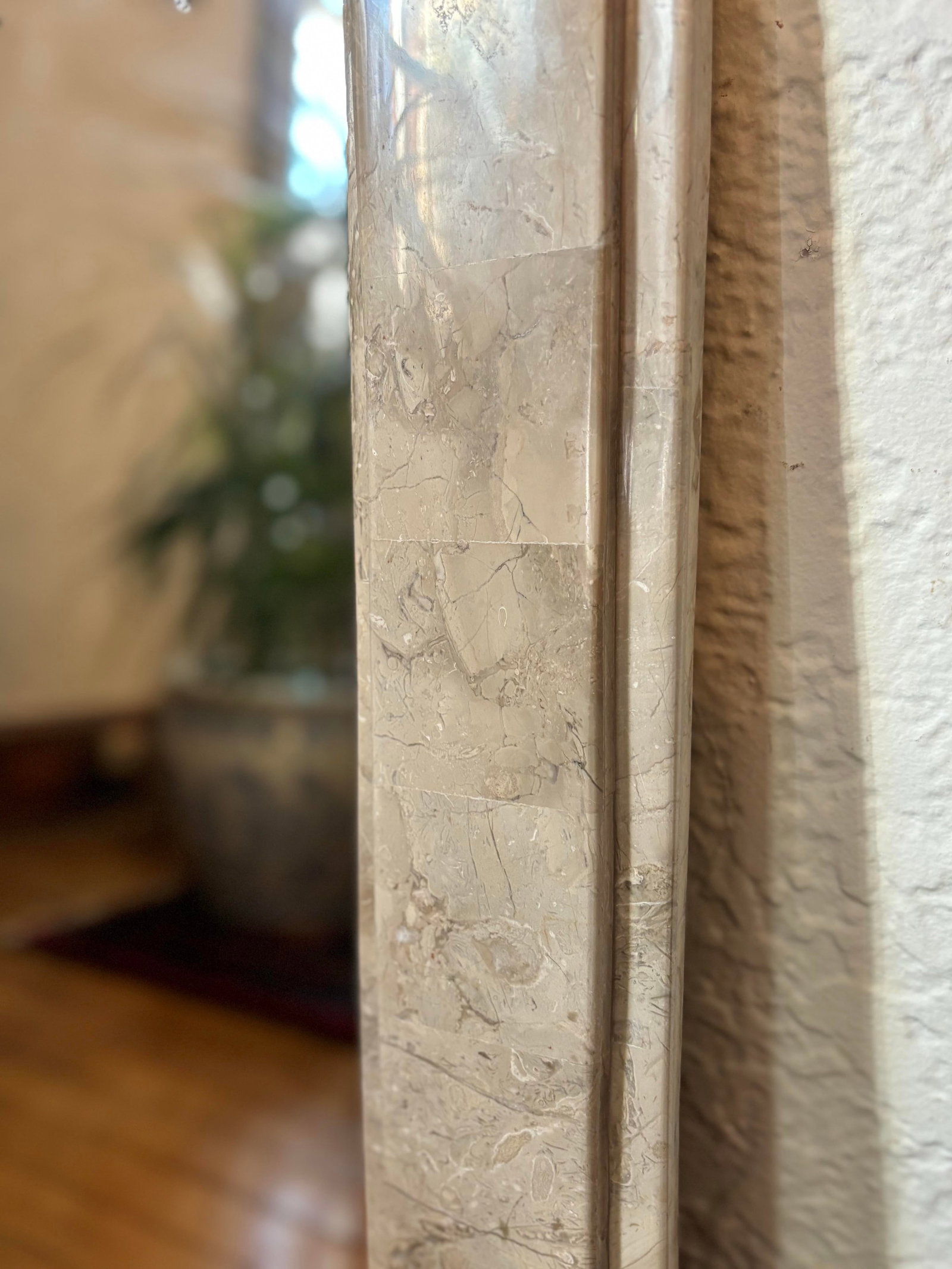 Vintage Tessellated Stone Mirror With Gold Accent - 5