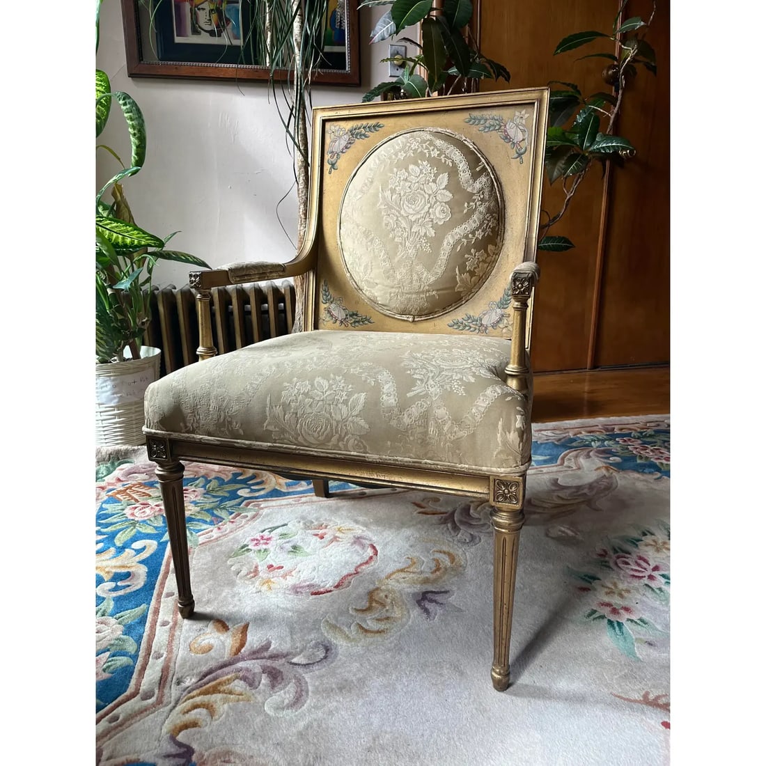 Early 20th Century French Louis XVI Style Neoclassical Arm Chair - 2