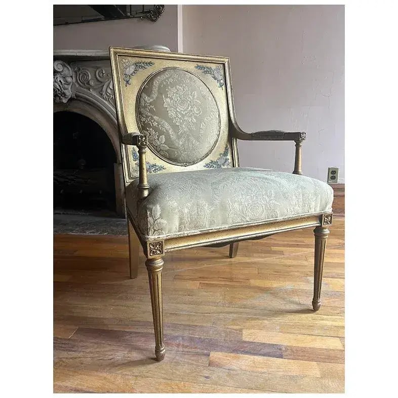Early 20th Century French Louis XVI Style Neoclassical Arm Chair - 3