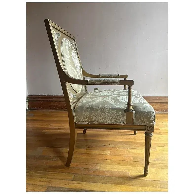 Early 20th Century French Louis XVI Style Neoclassical Arm Chair - 8