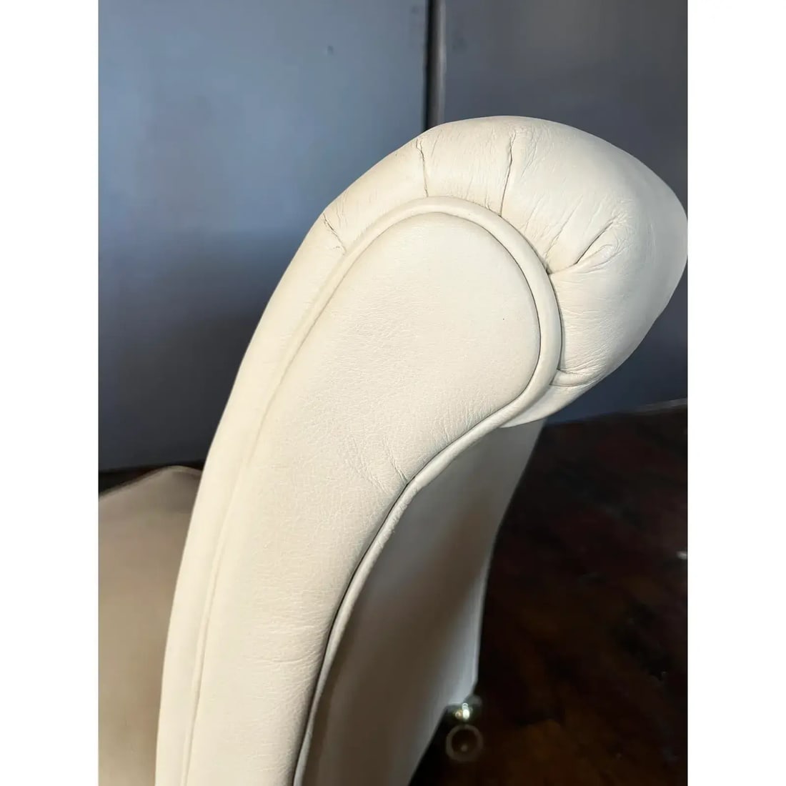 1950s Mid-Century Modern, Italian Leather Slipper Chairs Circa 1950s - 8