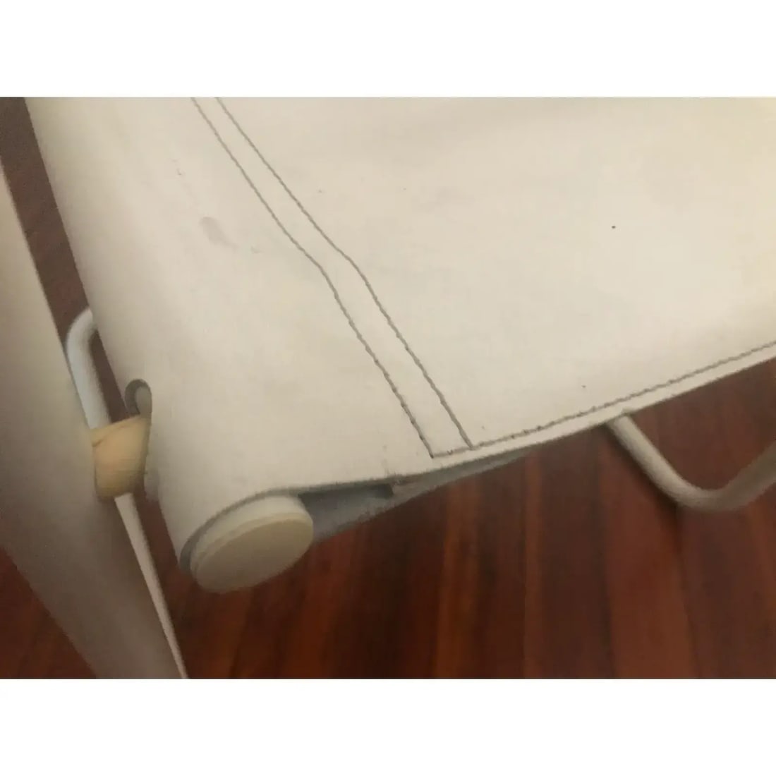 1980s Italian White Leather Cantilever Chairs Set of 2 Attributed to Mart Stam and Marcel Breuer - 10