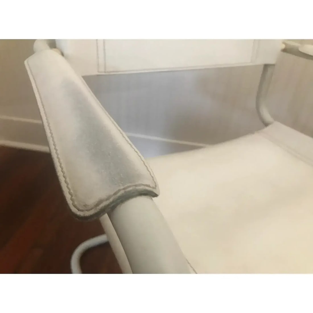 1980s Italian White Leather Cantilever Chairs Set of 2 Attributed to Mart Stam and Marcel Breuer - 11
