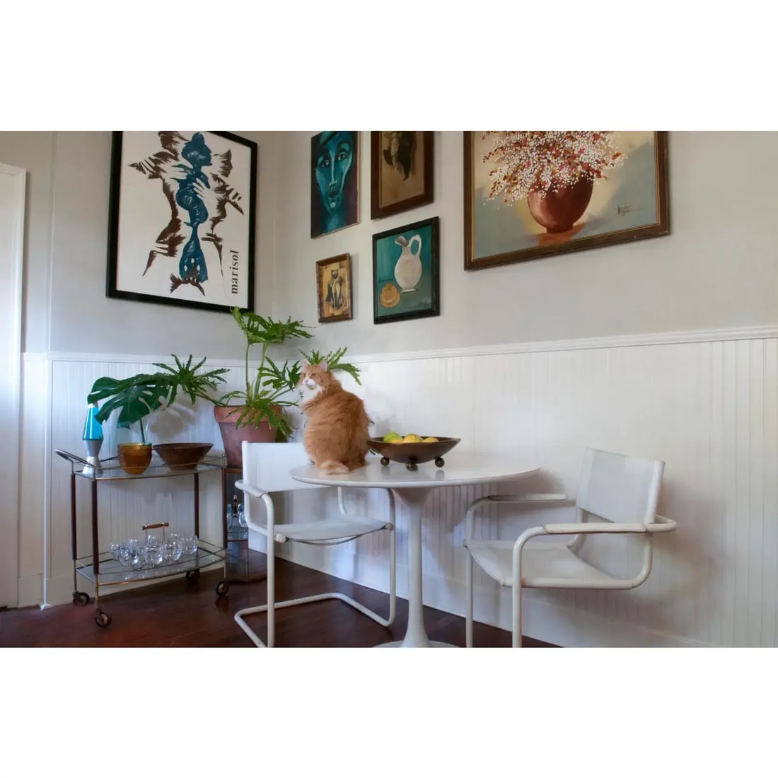 1980s Italian White Leather Cantilever Chairs Set of 2 Attributed to Mart Stam and Marcel Breuer - 4
