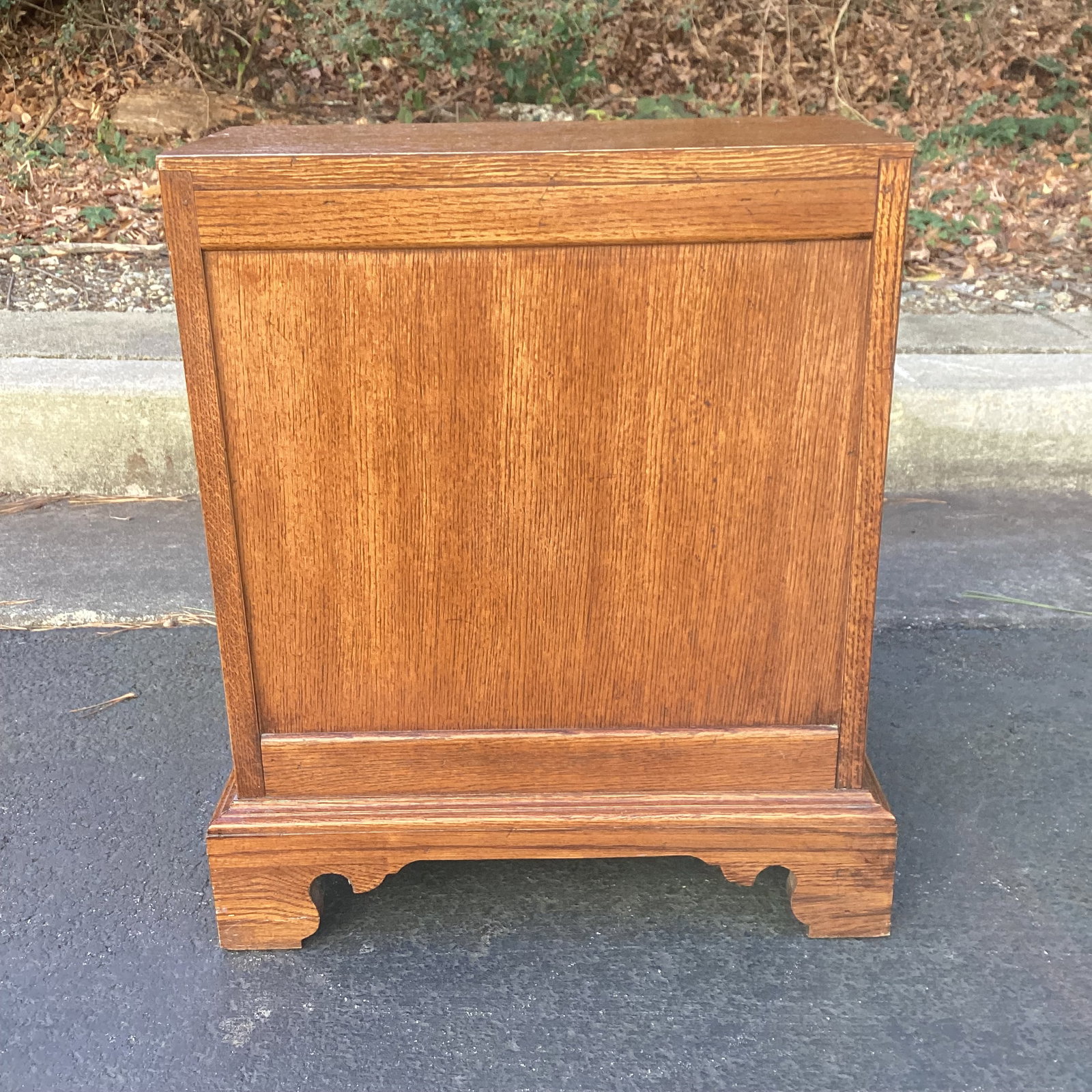 Vintage Miniature Oak Drop Front Secretary Desk - 7