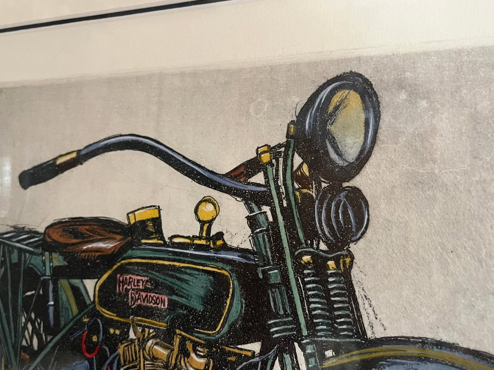 Scott Jacobs " 1923 F Head Twin Xxx" Mixed Media Etching With Watercolor, Hand-Signed - 3