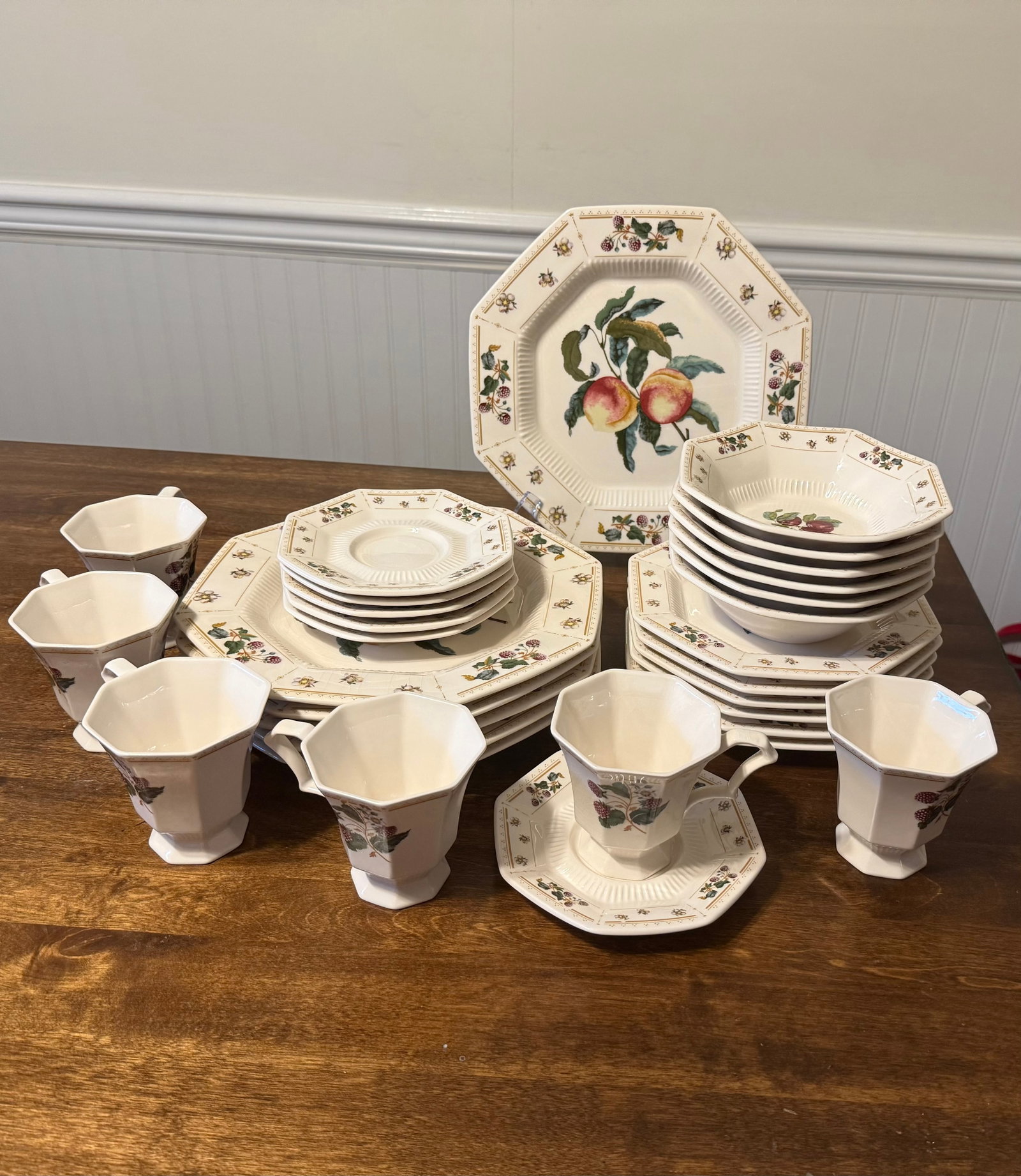 1980s Nikko Classic Collection "Orchard" Dinnerware - 11