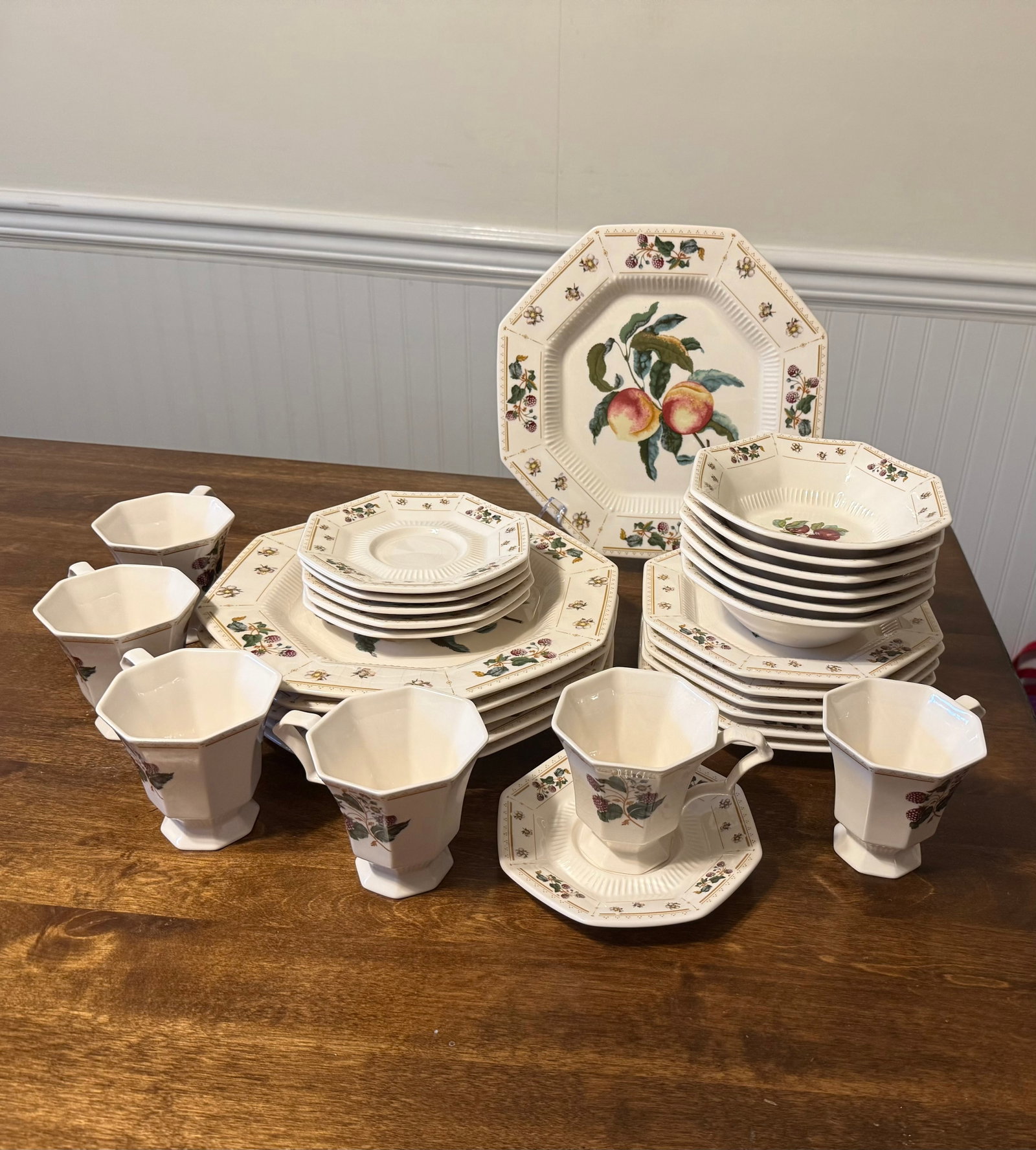1980s Nikko Classic Collection "Orchard" Dinnerware - 12