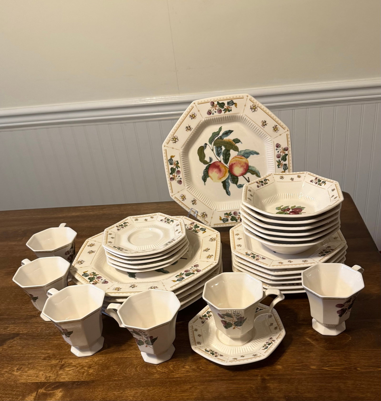 1980s Nikko Classic Collection "Orchard" Dinnerware - 8