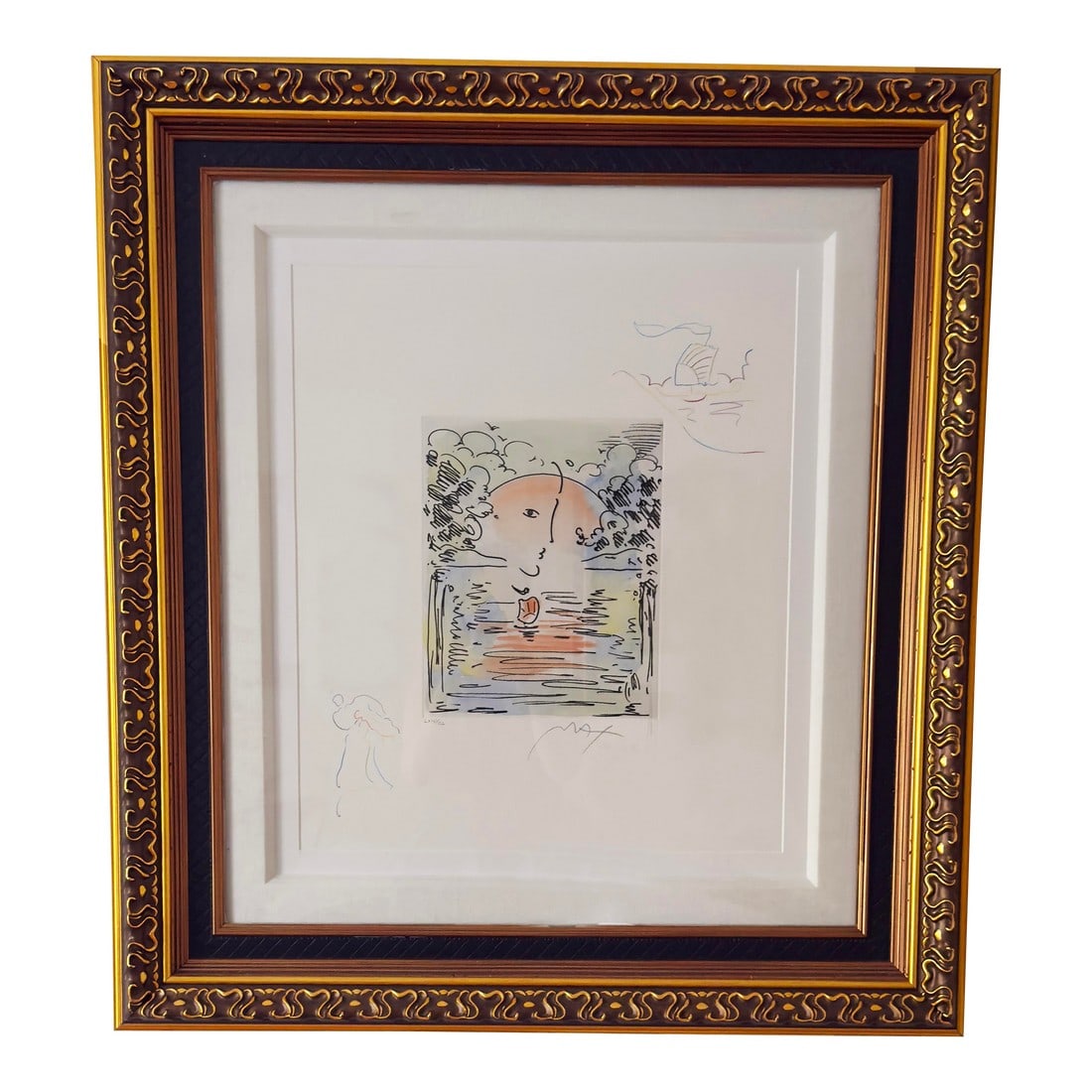 Late 20th Century Peter Max "Better World I I " Hand-Colored Etching With Remarques, Signed Limi (1 of 10)