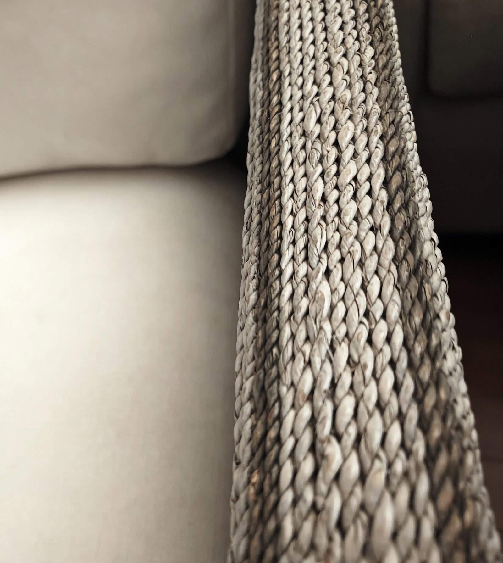 Palecek Otto Coastal White Performance Whitewash Woven Striped Rope Occasional Chair - 7