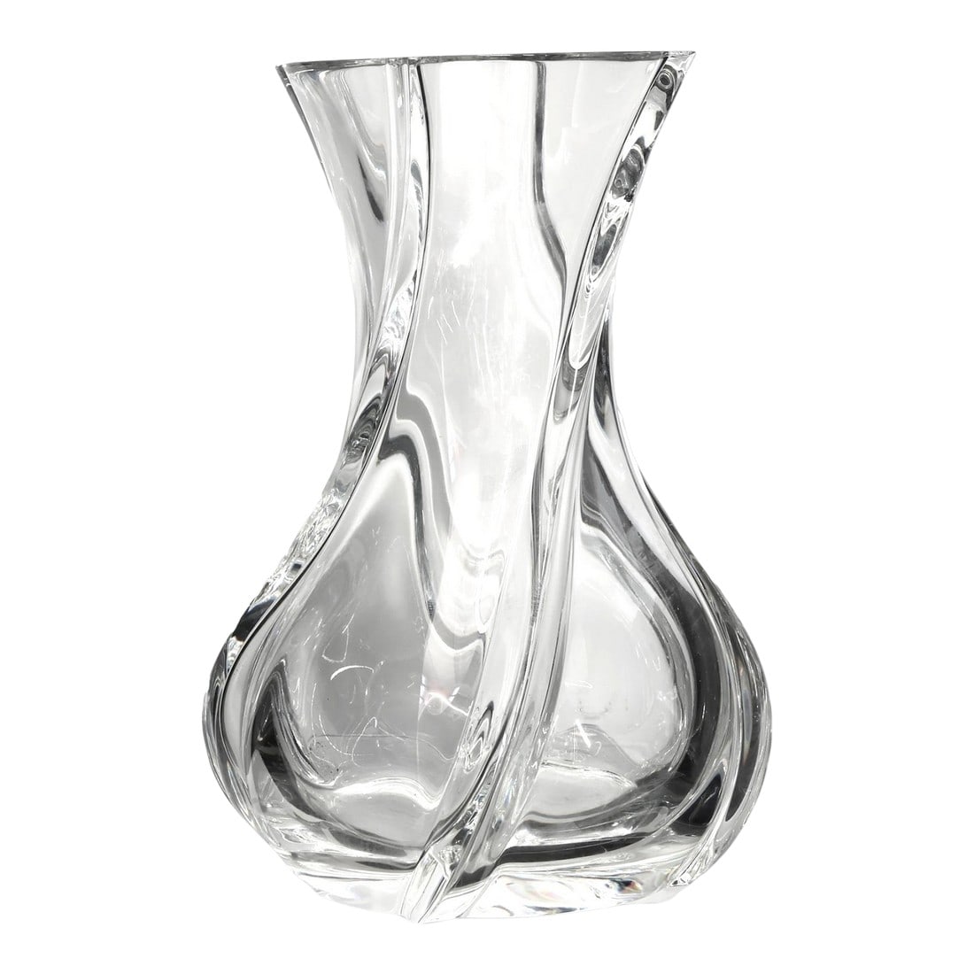 Baccarat Crystal 10.5" Serpentine Vase (1 of 4)