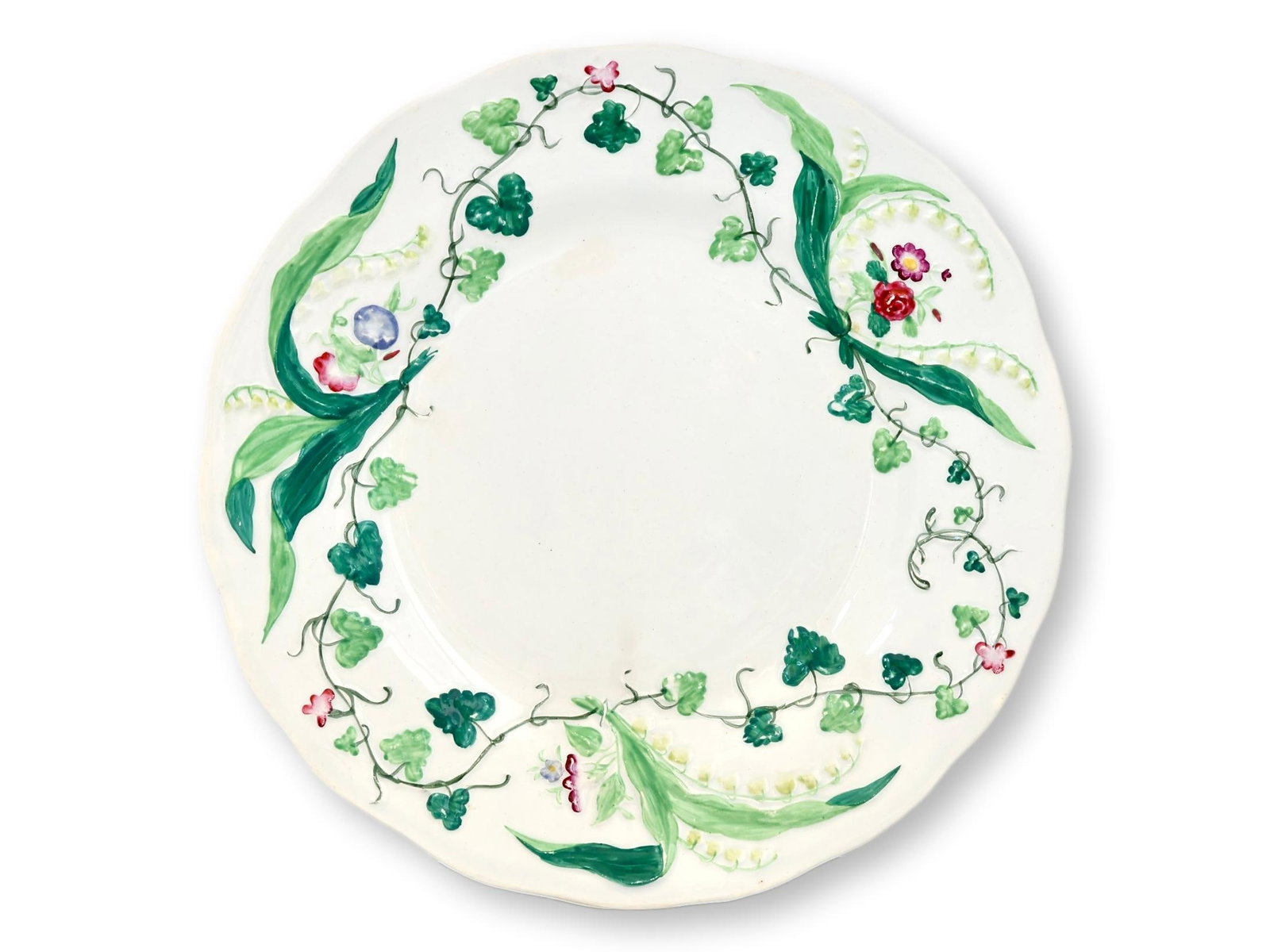 Set of 8 Antique Creil et Montereau Muguet Plates - 2