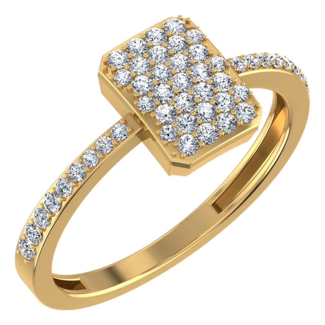 14K Yellow Gold Round Diamond Womens Cluster Designer Ring 1/3 Cttw, Size 7: Icy Sophistication: 14K Yellow Gold & 1/3 Cttw Diamond Cluster RingA Concentrated Burst of LightDiscover the perfect balance of luxury and delicacy with this 14K yellow gold designer cluster ring.