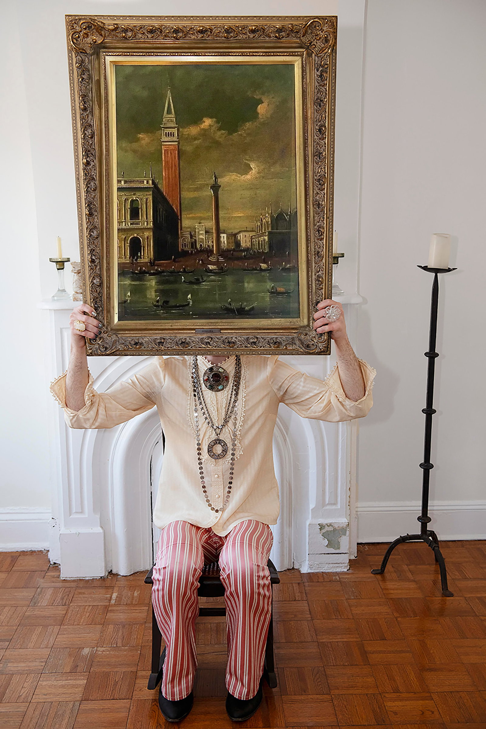1950s, Mid-Century Venetian Veduta Oil on Canvas Painting of San Marco, Venice, in Gilt Frame - 2