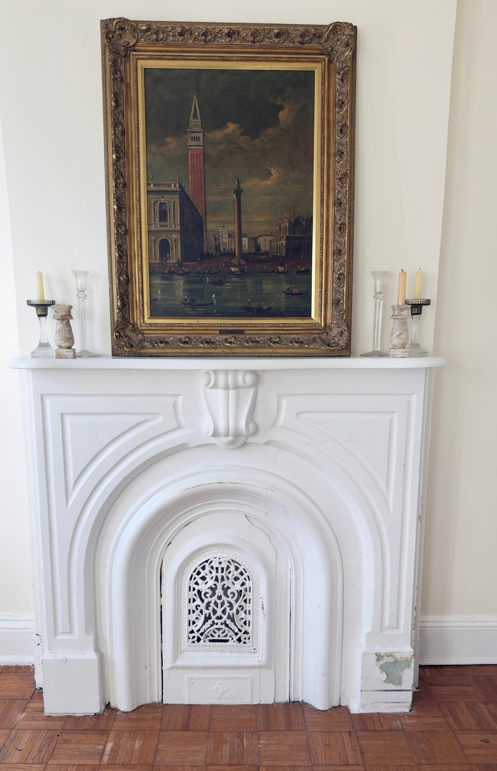 1950s, Mid-Century Venetian Veduta Oil on Canvas Painting of San Marco, Venice, in Gilt Frame - 3